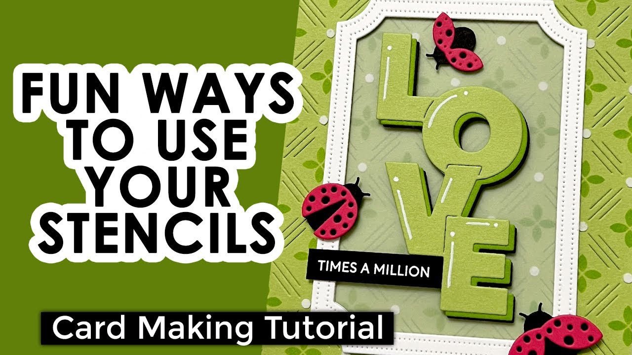 Исследуйте различные способы использования трафаретов на открытках | Waffle Flower Love You More ...