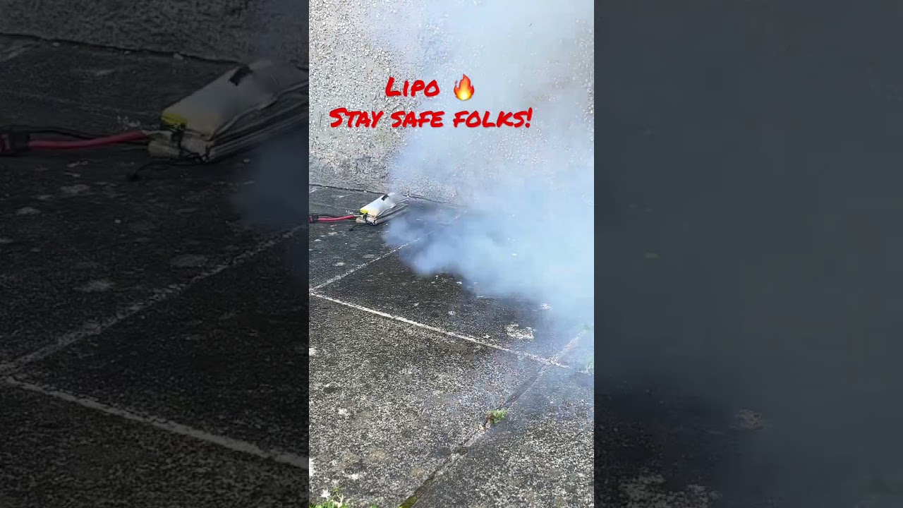 Lipo battery fire 