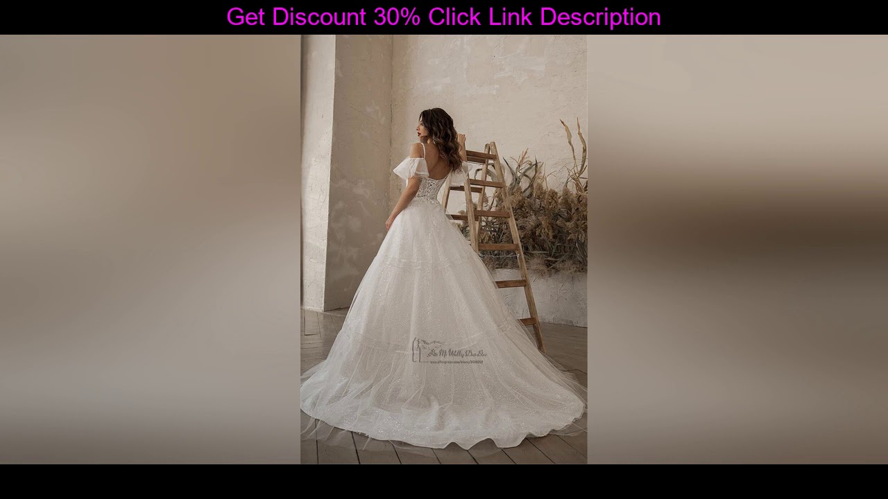 Slide Robe de Mariage New Glitter Boho Wedding Dress 2021 Vintage Lace Wedding Gowns Beads Plus Siz