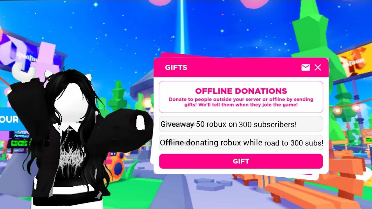 Giveaway 50 robux on 300 subscribers!!! | Roblox Live - YouTube