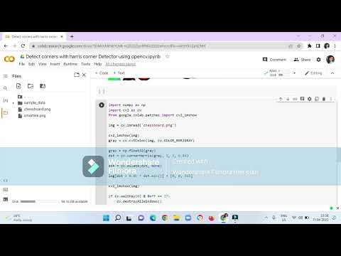 Detect corners with harris corner detctor in open cv