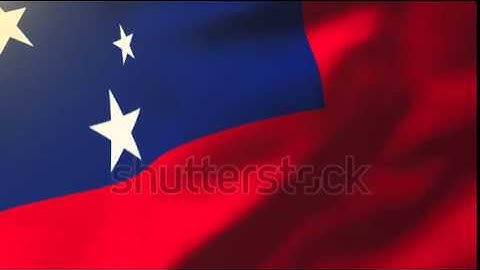 Samoa flag waving in the wind. Looping sun rises style. Animation loop Stock video by