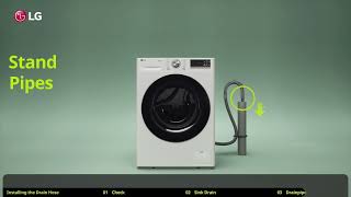 LG washing machines] How to connect the drain hose and