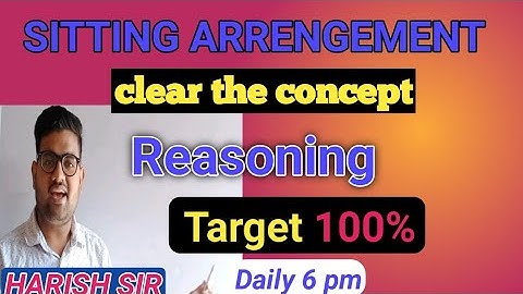 REASONING SITTING ARRANGEMENT  part -1 For-SSC GD, SSC MTS,SI,RAILWAY GROUP D, NTPC,RAS,RRB #success