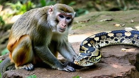 Friendship Between Macaques and a Two-Headed Python?#ai#GPT#sora#openai#story#animal