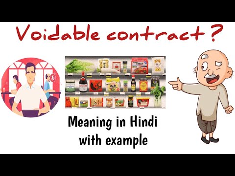 Voidable contract meaning in Hindi with example| Business law