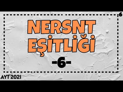 Nersnt Eşitliği | AYT Kimya 2021 | 12.Sınıf