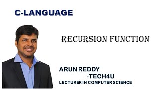 C LANGUAGE PART 14 - RECURSION FUNCTION