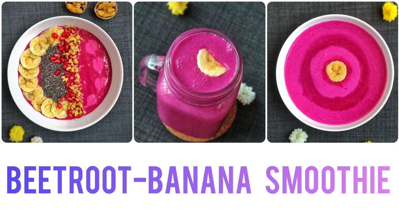 BeetrootBanana smoothie / How to make healthy smoothie / Recipe