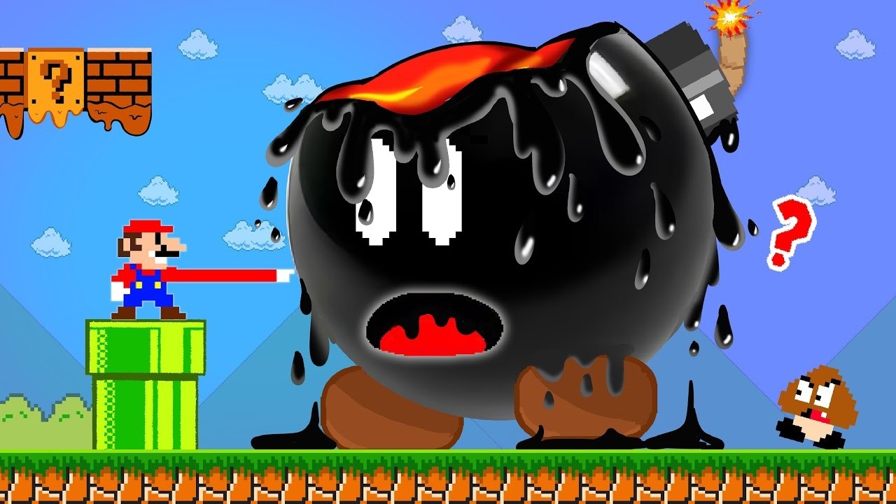 Everything Mario Touches Turns Into Question Blocks! - YouTube