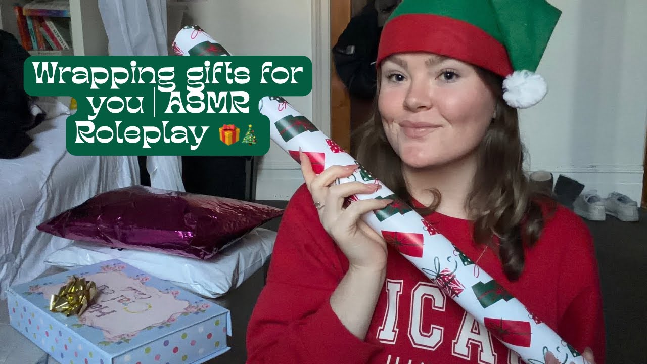 ASMR Christmas Wrapping Presents While You Take a Break 🎁🎄Rambly, Satisfying Sounds | ASMR Roleplay