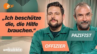 "Es gibt keine gute Armee" | Pazifist trifft Bundeswehr Offizier | Sag’s mir | unbubble