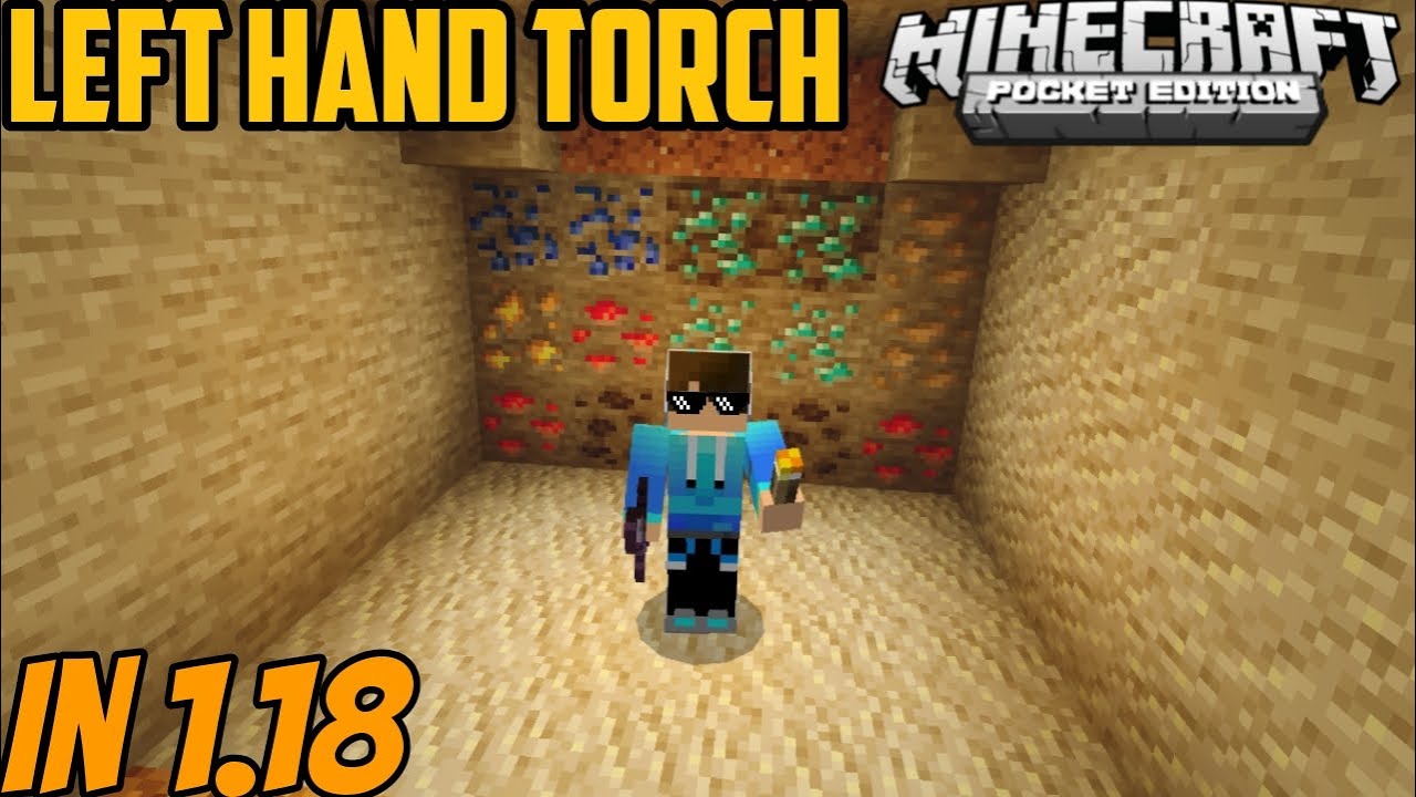 Left hand torch addon in Minecraft | left hand torch in Minecraft PE | HINDI |