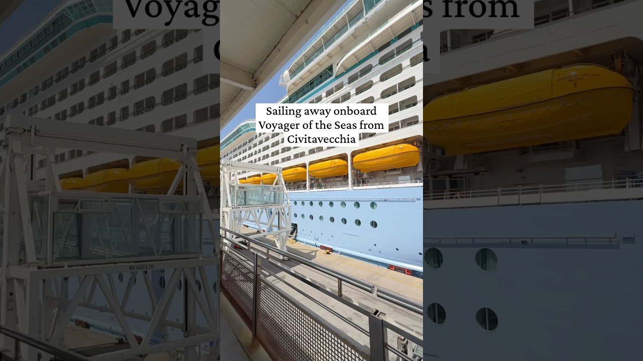 This is what sailaway looks like from Civitavecchia onboard a Royal caribbean cruise ship!🚢