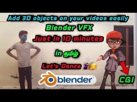 Blender VFX in Tamil💥Add 3D objects on your videos easily💥Blender Tamil ...