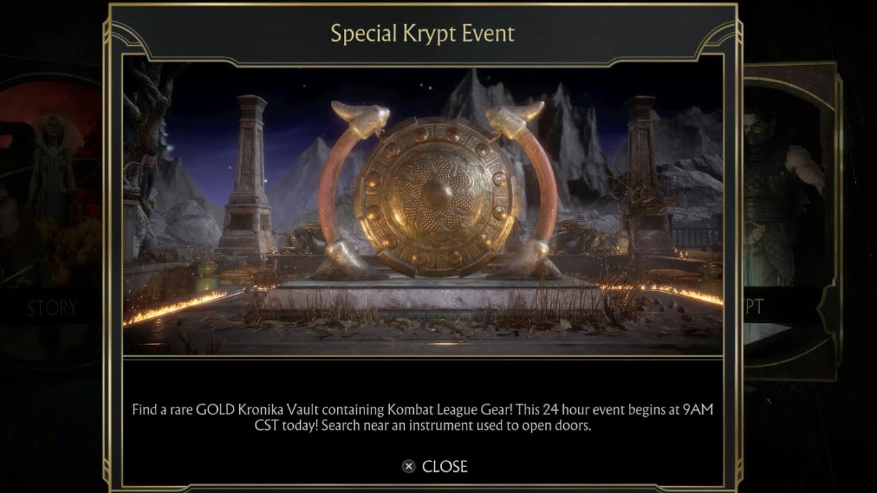 MK11 Krypt Event 14 KL Gear for D'Vorah and Cassie Cage