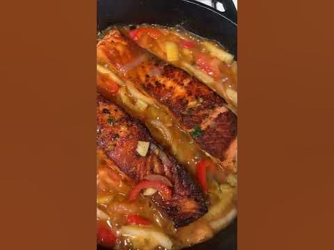 Late Lunch Brunch Orange Blacken Salmon. #Salmon#brunch#dinner#seafood#