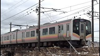 E129系B22+A7編成信越本線下り普通441M　長岡→新潟
