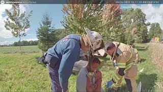 Police share bodycam video of aftermath of Myles Garrett car crash in Medina County