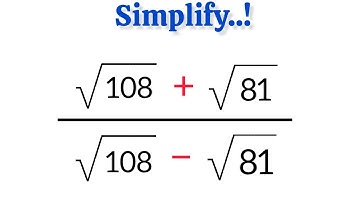 A Nice Square Root Simplification | Maths Olympiad | Solve Without Calculator 🛑