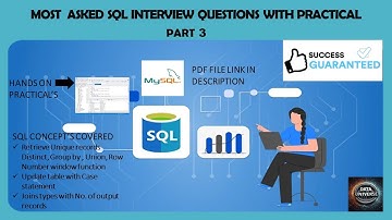 Most Asked SQL Interview Questions and Answers  | PART3