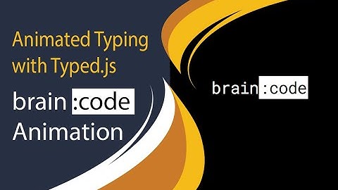 JavaScript Typing Animation | Typed.js