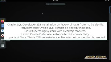 Oracle SQL Developer 23 Installation on Rocky Linux 8 and connect Oracle Database 23c FREE
