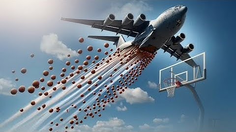 We dropped 1000 Basketball from an Airplane #viral #mrbeast