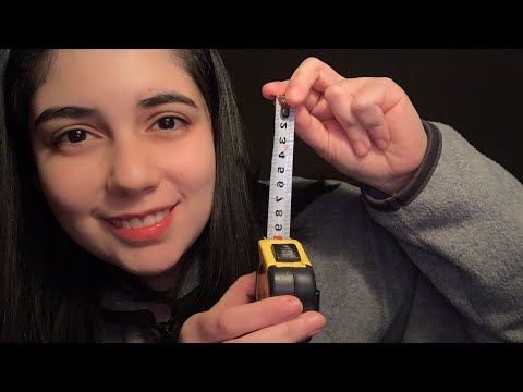 ASMR 日本語 顔を測ってあげる(ビジュアルトリガー、鉛筆の音、聴力検査) Measuring Your Face in Japanese (Visual Triggers,Soft Spoken)