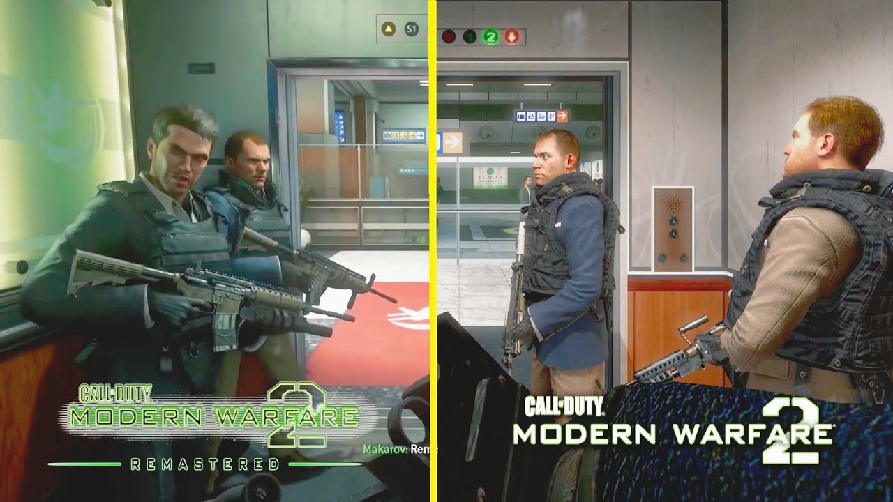 Call of Duty Modern Warfare 2 Remastered vs CoD Modern Warfare 2 (2022) Oil  Rig Mission Comparison 