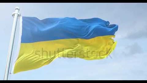 Ukraine Flag Waving  loop  4K