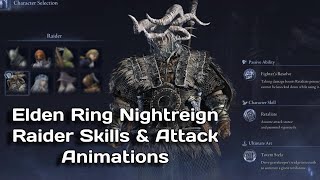 Elden Ring Nightreign Animations [Raider Skills + Attack Animations]