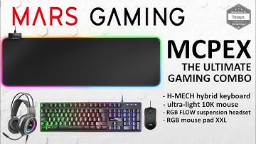 MARS GAMING MCPEX - THE ULTIMATE GAMING COMBO - Keyboard + Mouse + Headset + XXL Mouse Pad