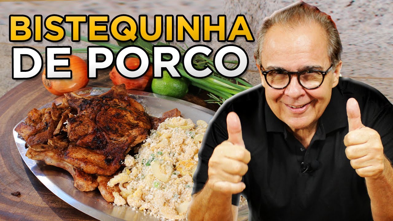 Bisteca de Porco com Farofa - Receita do Chef Taico