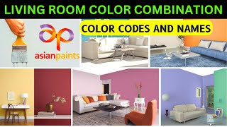 Color Combination For Livingroom With Color Codes and names From Asian Paints