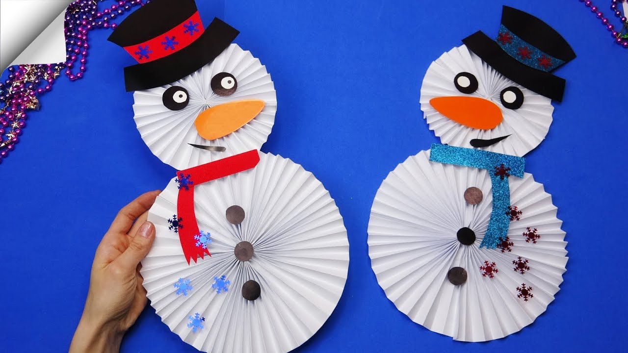 DIY paper crafts Paper toys | christmas craft snowman - YouTube