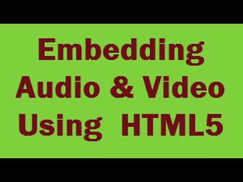 How to embed audio and video in a HTML Page In Hindi - YouTube