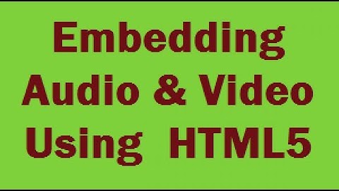 How to embed audio and video in a HTML Page In Hindi