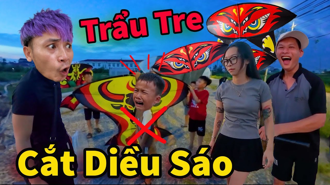 Căng ! Hậu Cáo Và My Búc Xúc Trẩu Tre Cắt Dây Diều Sáo Của Thắng Tồ