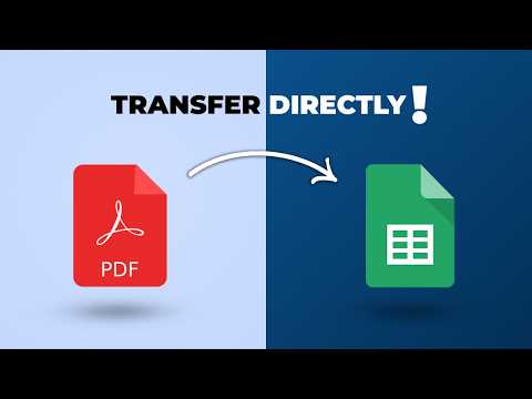 How To Extract PDF Data to Google Sheets Directly! Google Workspace Studio