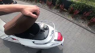 How to Open Seat in Vespa Primavera ( 2017 - now ) | Enter Helmet Compartment screenshot 1