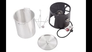 FDW Portable Propane Cooker with 30-Quart Outdoor Turkey Fryer Kit Aluminum Pot - Overview