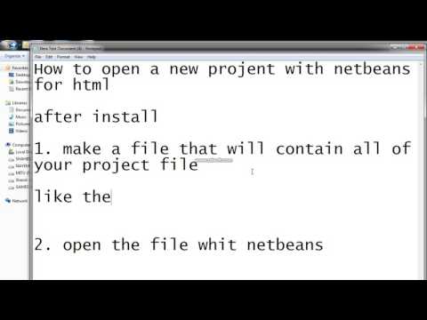 How to open a html project with netbeans