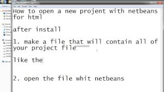 How to open a html project with netbeans