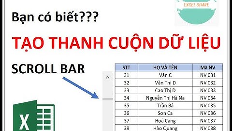 Tạo SCROLL BAR cho dữ liệu (Sếp nhìn trầm trồ)