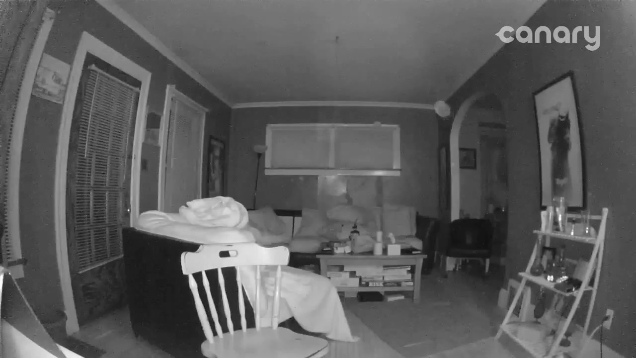 security camera in living room