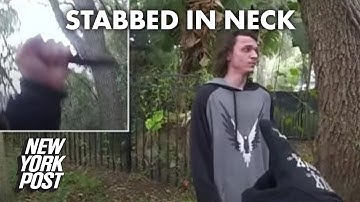 Police bodycam shows moment Florida deputy is stabbed in neck by suspect | New York Post