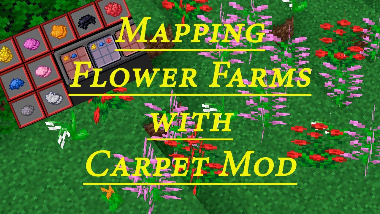 Using carpet mod flower script to map out flower farms. - YouTube