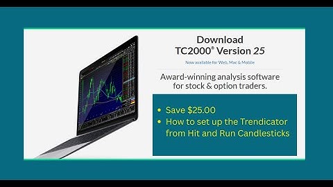Setting up the World Famous Trendicator on TC2000