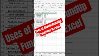 Uses of Round&RoundUp Functions in Excel। #excelbanglatutorial #banglatutorial #exceltricks #excelti